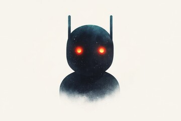Poster - Minimalist ai chatbot icon with futuristic design for digital applications