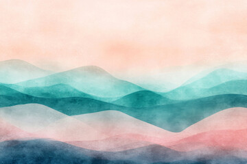 Poster - Abstract grunge fluid waves design with pastel gradient for creative backgrounds