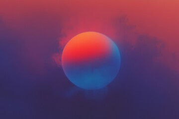Wall Mural - Ethereal planet in gradient grunge overlay theme for digital art projects