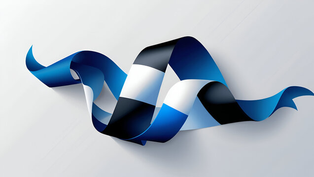 Estonia flag Ribbon - Vector Stock Illustration