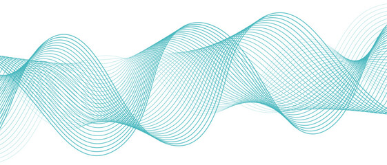 Poster - Abstract glowing Modern wave with Dynamic flowing lines. Futuristic technology and sound wave lines. Digital frequency track equalizer with Stylized line art. Twisted curve lines and blend effect