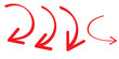 © Top - Hand drawn vector arrows doodle set on white background. design element vector illustration.