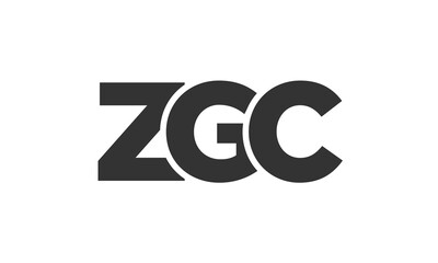 Poster - ZGC logo design template with strong and modern bold text. Initial based vector logotype featuring simple and minimal typography. Trendy company identity.