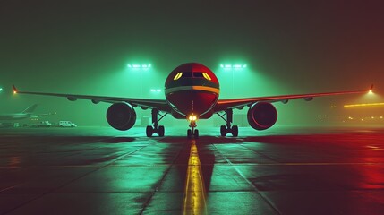 Poster - Time-lapse concept image of air cargo loading under dynamic lighting
