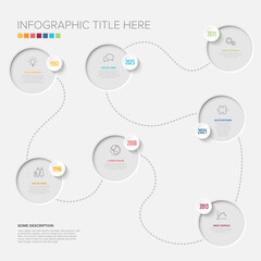 Poster - This versatile timeline infographic template provides a clean design for presenting chronological data. Use this timeline infographic to showcase history, milestones, or future plans effectively.
