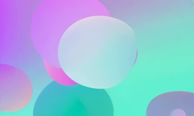 Poster - Abstract circles in soft pastel colors creating a modern background  