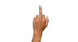 © Andrej - Isolated Middle Finger Gesture Offensive Hand Sign