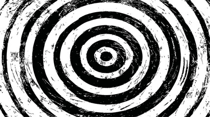 Poster - Abstract black and white grunge spiral pattern art illustration. Vector illustration