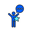 © fan_studio - Icon a expertise, isolated against a clean background.