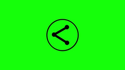 Poster - Animated share icon with green screen background ready for seamless integration and content creation