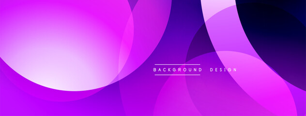 Poster - Abstract purple background. Overlapping circles create dynamic visual effect. Modern design suitable for banners, presentations.