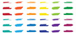 © krissikunterbunt - set of simple brush strokes isolated vector illustration