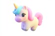 © Ruiqi - 3D cartoon unicorn plush icon in lavender and glitter silver, ultra-high definition, white background, isometric view, digital art.