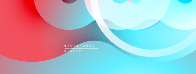 Aufkleber - Abstract fluid shapes, vibrant colors blend. Smooth gradients create dynamic composition. Modern design element for backgrounds.