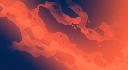 Fototapete - Abstract Orange and Blue Digital Gradient Texture High-Resolution Background Image
