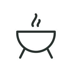 Poster - bbq grill line icon, barbecue grill vector symbol with editable stroke