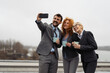 © Novak - Group of business team make selfie on coffee break