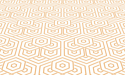 Poster - Abstract geometric pattern with stripes, lines. Vector background. White and golden ornament. Simple lattice graphic design