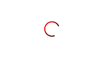 Fototapete - Minimalist red gradient circular loading icon on a white background perfect for web design and application interface elements