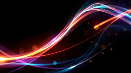 Aufkleber - Abstract Light Trails on Black