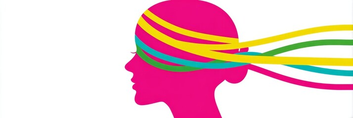 Poster - The Collective Mind: A Symphony of Thoughts - A vibrant illustration symbolizing creativity, ideas, innovation, collaboration