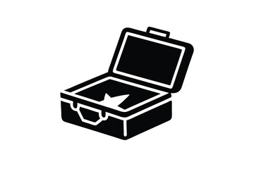 Poster - Open silhouette lunchbox box container case