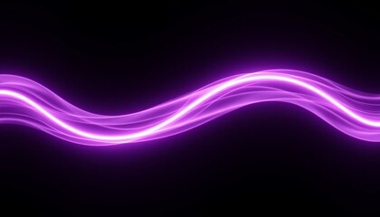 Poster - Dynamic purple wave flowing on a dark background, an abstract digital art representation