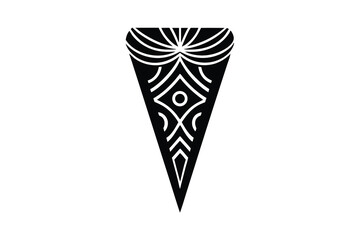 Poster - Abstract black and white geometric tribal silhouette design