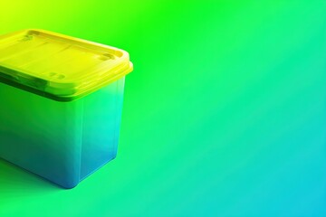 Poster - Container with vibrant gradient background showing a mix of colors in a modern artistic style, showcasing contrast and simplicity