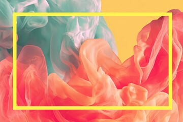 Poster - Colorful abstract smoke patterns create a vibrant visual experience with soft textures and intricate swirls