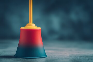 Poster - Colorful bell on a smooth surface illuminated softly in low light