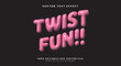 © Easin Arafat - Twist Fun inflated style 3d editable text effect Template