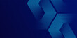 © Dayat - Dark blue background with hexagon geometric lines pattern. Abstract shiny hexagon lines. Futuristic technology concept