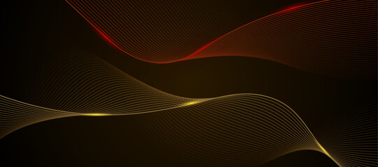 Poster - Abstract Graphic Line Background Orange Tone For Illustration.