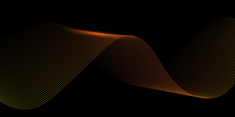 Poster - dark abstract background with a glowing abstract waves, abstract background.