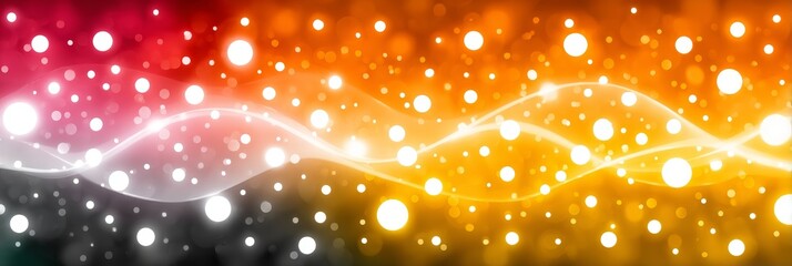 Poster - Abstract Light Waves and Sparkle - Vibrant abstract background with glowing light waves and sparkling particles. Perfect for festive designs