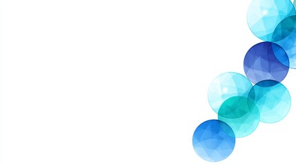 Poster - Blue Circle Abstract Background - Abstract background with translucent blue circles on a white background. Perfect for presentations or website designs