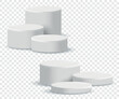 © Юлія Панченко - Podiums. Podium templates. Vector image of realistic platforms for any product
