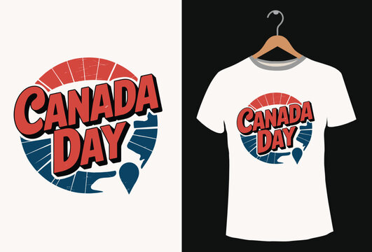 Canada Day vector t-shirt design.