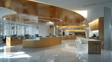 Aufkleber - Modern bank interior