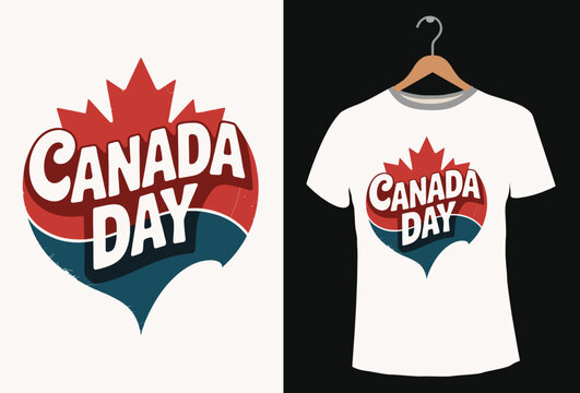 Canada Day vector t-shirt design.