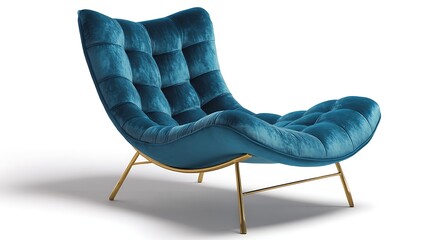 Aufkleber - Modern velvet lounge chair isolated