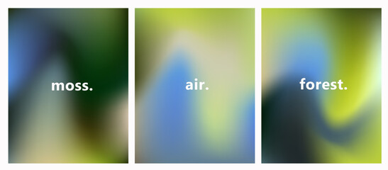 Aufkleber - Soft, vibrant gradients blend smoothly in this vector illustration. The image features a blurred, dreamy soft-focus effect, characteristic of the trending “liquid gradient” modern style. 