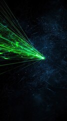 Poster - A green light is shooting out of the sky