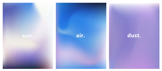 Fototapete - Vector illustration features abstract, soft gradient backgrounds in pastel tones.  The style is modern blur (blurry gradients)—a popular trend in 2025.