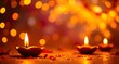 © worker - Diwali celebration with candles and lights
