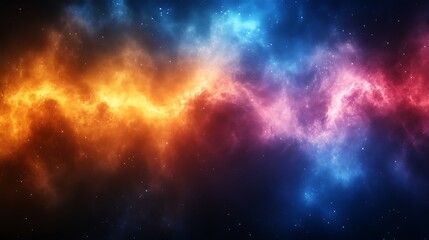 Wall Mural - Beautiful vibrant colorful nebula showing an incredible image of space