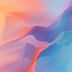 Aufkleber - Soft Waves of Pastel Colors Dance Across the Canvas, Evoking a Serene Atmosphere That Invites Relaxation and Contemplation Amid a Vibrant Artistic Expression