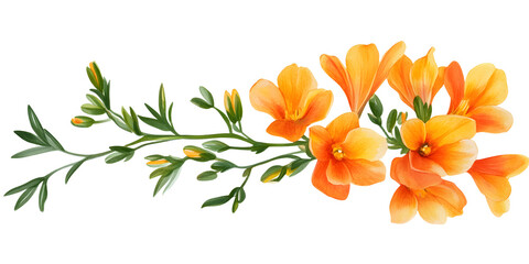 Wall Mural - freesia flower transparent background