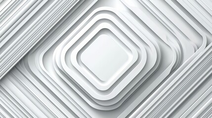 Aufkleber - White background with a square in the middle. The square is surrounded by white lines. The image has a modern and minimalist feel to it